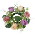 thumbnail image 2 of PPgejGEK Faux Roses Artificial Flower Garland Wedding Table Centerpiece Decor for Party Event Home Christmas Decoration 23cm/9.06in Diameter, 2 of 4