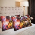 thumbnail image 2 of MKHERT Cosmic Space Wolf Pillowcase Pillow Protector Cushion Cover 20x30 inch,Set of 2, 2 of 3