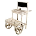 thumbnail image 3 of Alpine Corporation Portable Wood 2-Tier Plant Display Stand, Tan, 3 of 10