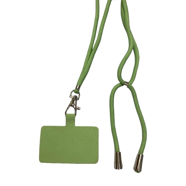 sweethay Cordones anticaída universales para teléfono, parche cruzado para teléfono móvil, cuerda colgante para el cuello, correa ajustable, Teléfono y Comunicación Verde