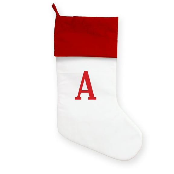 Personalized Christmas Stocking with Initial – Custom Holiday Stocking for Family, Kids, Pets & Couples – Embroidered Name Stocking, Christmas Mantle Decor