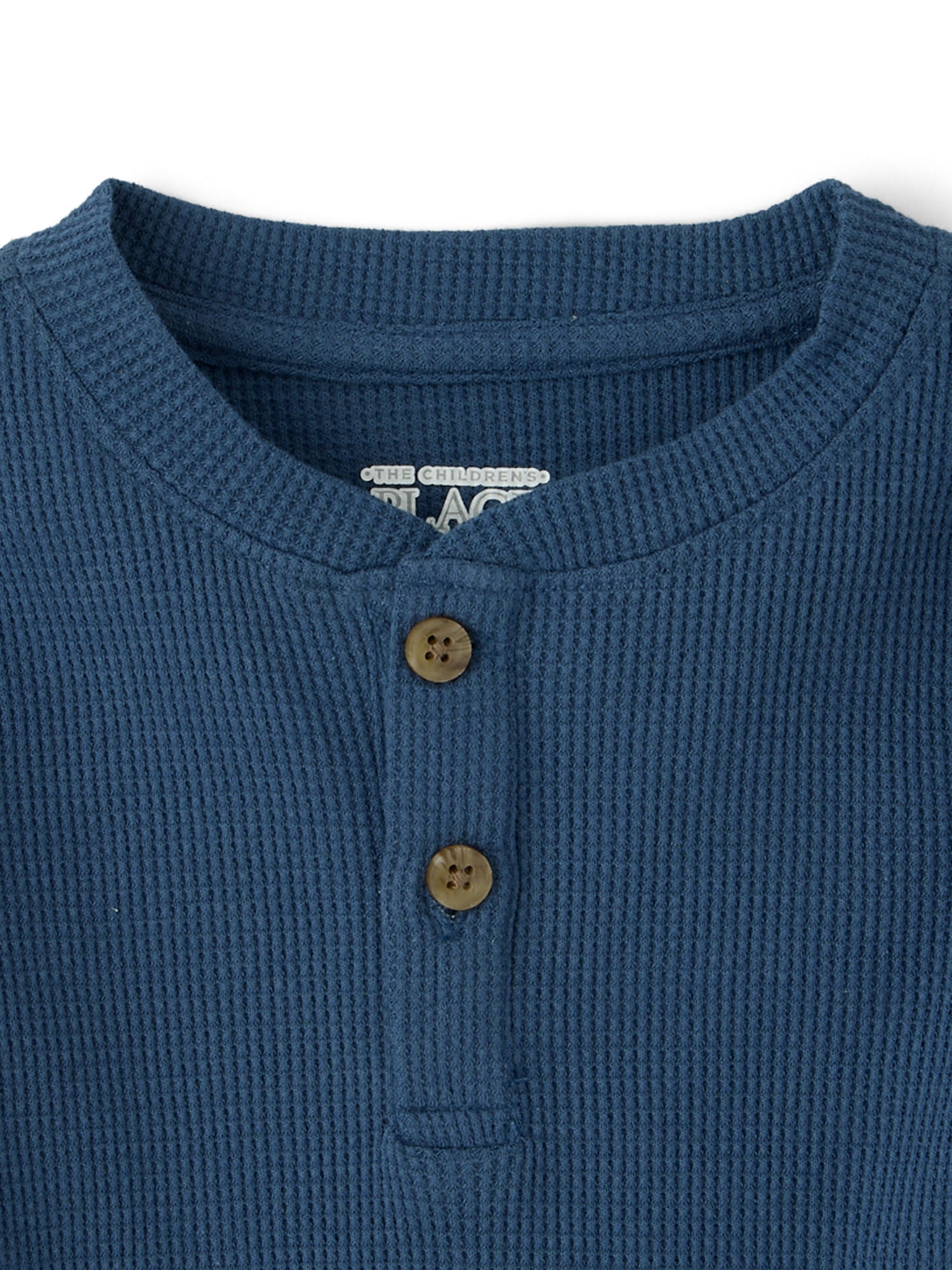 The Children's Place Baby And Toddler Boys Long Sleeve Thermal Henley Top, Sizes 6M-5T