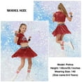 thumbnail image 3 of LOLANTA Girls Sequins Dance Outfits Sparkly Jazz Latin Hip Hop Clothes Crop Top with Skirt 5-12 Years, 3 of 6