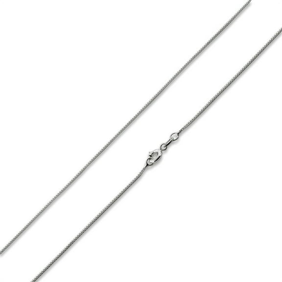 Sterling Silver Polished 0.8mm Box Chain, 16"