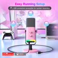 thumbnail image 3 of Micrófono FIFINE XLR/USB AM8 rosa con conector para auriculares y RGB, 3 of 7