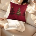 thumbnail image 4 of Hwkond Couch Throw Pillows Christmas Pillow Cover Christmas Tree Pillow Cover New Christmas Home Decor Cushion Single Pillow Cover,Red, 4 of 5