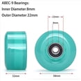 thumbnail image 4 of 16 Pcs 58mmx32mm, 82a Roues de Patin à Roulettes Extérieur/intérieur, Roues en PU de Remplacement, Accessoires de Patin à Roulettes Double Rangée, 16 x Roues de Patin à Roulettes (Rouleaux Inclus) 2 x Clés de Montage, Vert Gelée, 4 of 7