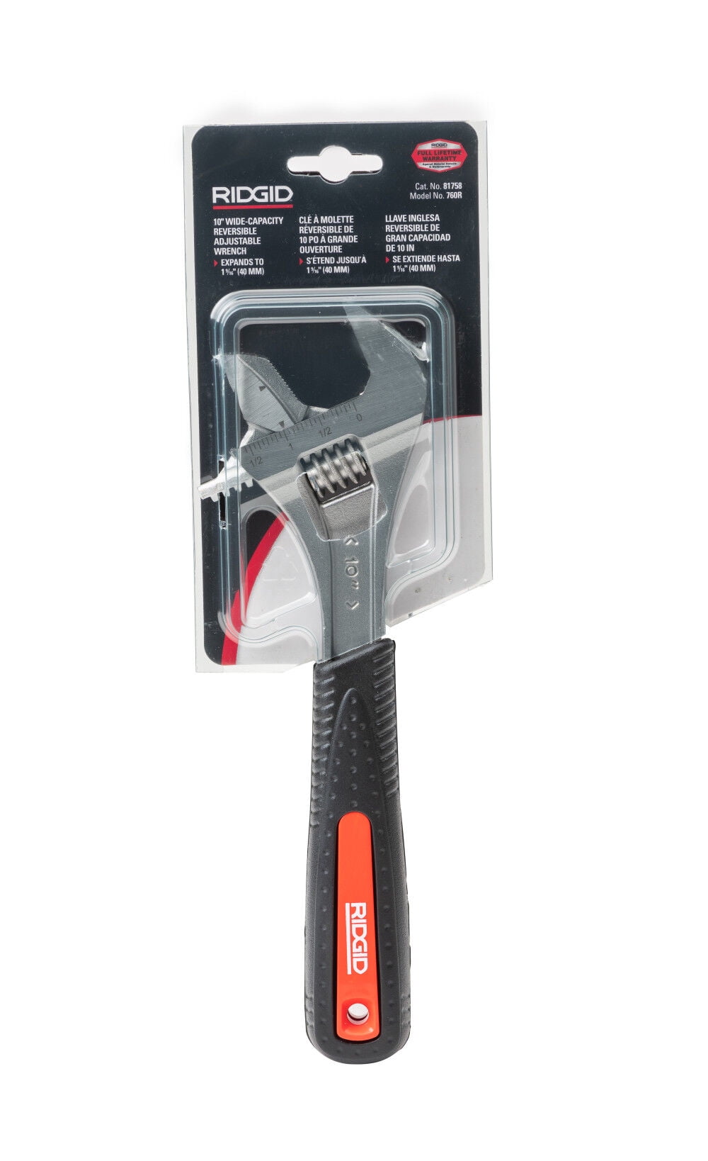 Ridgid 10 Inch Wide Capacity Reversible Adjustable Wrench