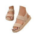thumbnail image 3 of Daznico Women's Sandal - Womens Shoes Summer Beach Sandals Nesh Elastic Band Wedge Sandals,Size 6.5, 3 of 6