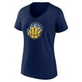 thumbnail image 2 of Women's Navy Memphis Grizzlies Alternate Logo V-Neck T-Shirt, 2 of 3