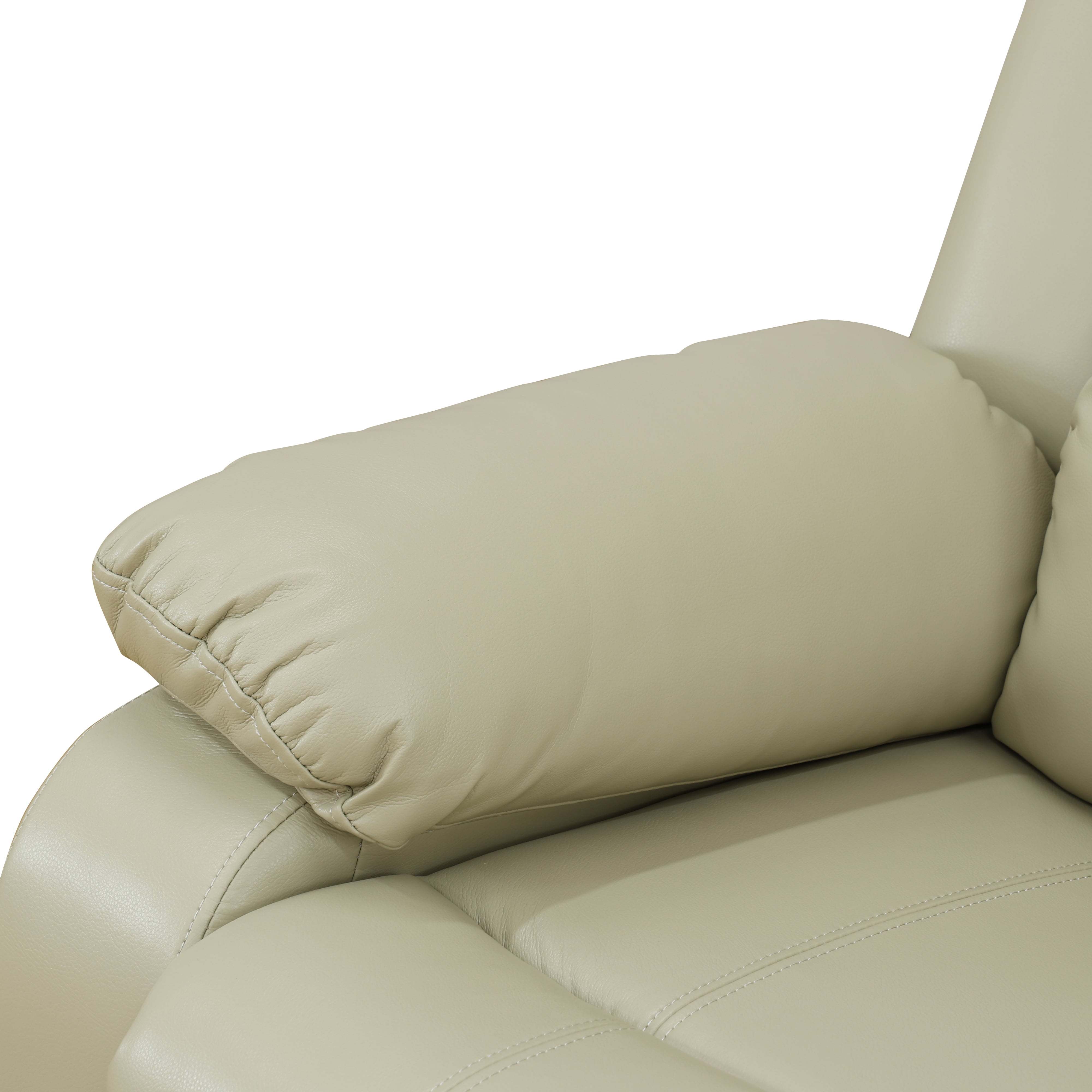 BSHTI PU Manual Recliner Chair Set of 2 – Single Sofa Recliners with Adjustable Backrest, High-Density Foam, Hardwood Frame – Comfort Lazy Chair for Living Room, Bedroom, Beige