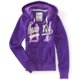 thumbnail image 1 of Aeropostale Womens Aero Ny 87 Zip Up Sudadera con capucha, Púrpura, XS, 1 of 1