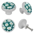 thumbnail image 4 of Daisy Fluorescent Drawer Pulls with Screws: Round 4-Pack, Glow-in-the-Dark Knobs for Cabinets, Wardrobes, Dressers - Furniture Decor, 4 of 6