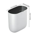 thumbnail image 3 of Danhjin Trash Can Bathroom Trash Can With Lid- Small Garbage Can With Press Lid- Plastic Wastebasket With Popup Lid for Toilet-Office- Bedroom- Living Room, 3 of 6