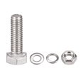 thumbnail image 3 of Uxcell M6 x 20mm 304 Stainless Steel Hex Head Screws Bolts, Nuts, Flat & Lock Washers Kits 10 Sets, 3 of 5