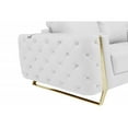 thumbnail image 5 of HomeRoots 90" White And Gold Italian Leather Sofa, 5 of 10