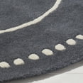 thumbnail image 4 of SAFAVIEH Bella Danita Plain Dotted Bordered Wool Area Rug, Dark Grey/Ivory, 5' x 5' Round, 4 of 8
