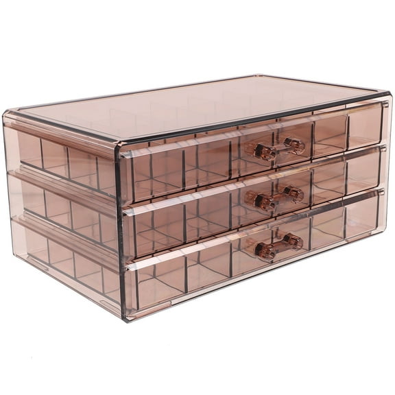 DRAFIDEEP 1Pcs Plastic Jewelry Organizer Box Earring Necklace Storage Case With Compartments For Women Home Use