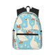 thumbnail image 1 of Easygdp White Geese and Flower Mochila Casual para Portátil, Mochila para Escuela, Viajes, Negocios, 1 of 6