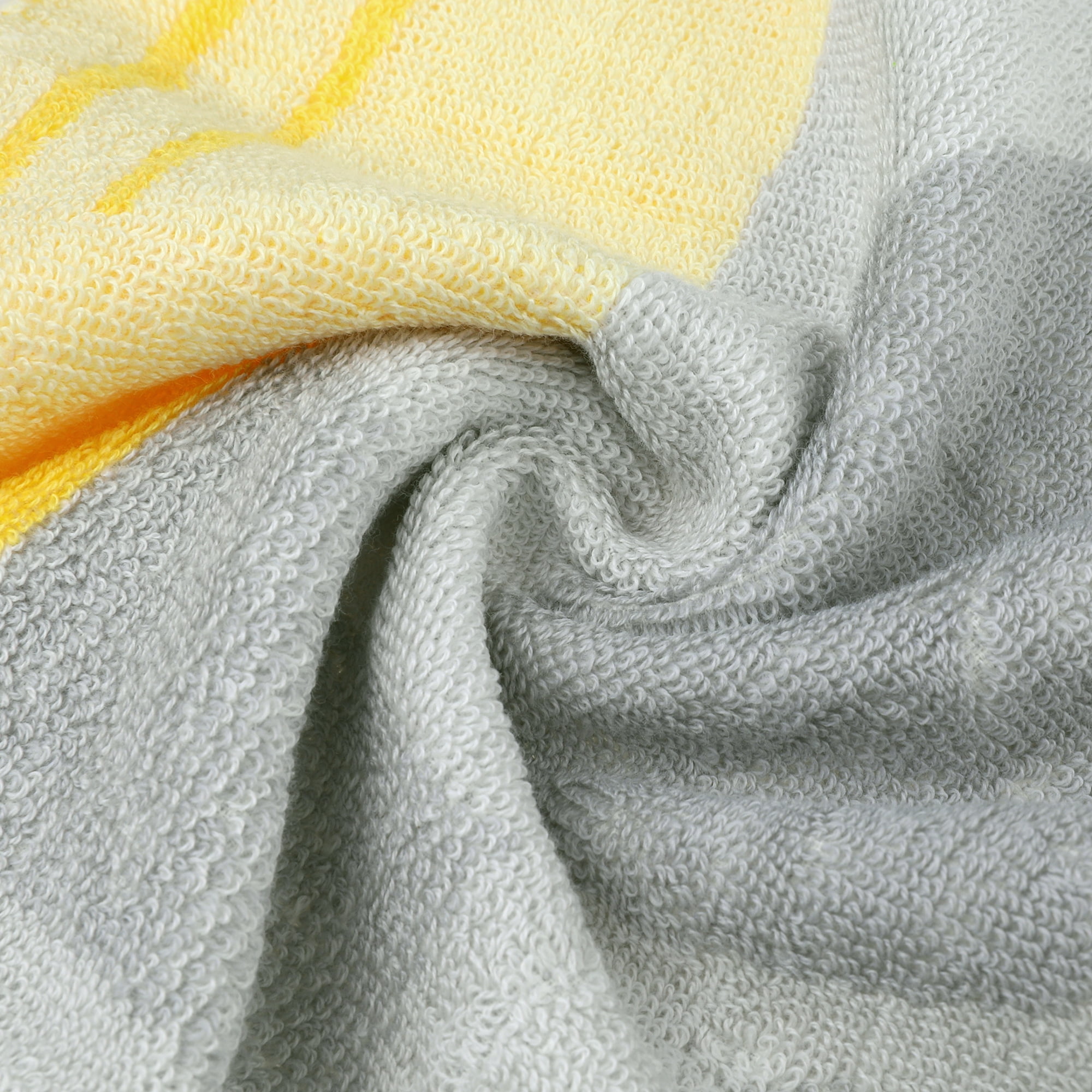 Unique Bargains Cotton Cleaning Cloths Soft Absorbent Dishes Kitchen Towels 10" x 10" Yellow 10pk