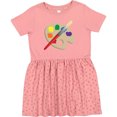 thumbnail image 3 of Inktastic Artist Palette and Brush Girls Toddler Dress, 3 of 5