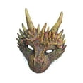 thumbnail image 3 of Disfraz De Cosplay Con Máscara De Dragón, Tocado Novedoso Para Juegos De Rol, Fiesta De Cumpleaños, Dorado Oro, 3 of 10