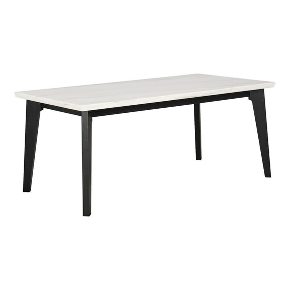 Furniture of America Dorth 70" Rectangle Indoor Dining Table, Black and White