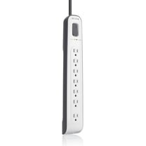 Belkin 7-Outlet AV Power Strip Surge Protector with 12-Foot Power Cord and Telephone Protection, 2000 Joules (BV107200-12),White