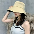thumbnail image 1 of YSX 1 Pcs Fisherman Hat Japanese Cover Face Uv Protection Hat Big Edge Sun Protection Sun Hat Bucket Hat beige, 1 of 4