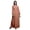 Dark Peach Orange, variant on Bimba Moss Georgette Butterflies Butterfly Print Women’s Long Elastic Waist Casual Summer Maxi Dress-XXX-Large