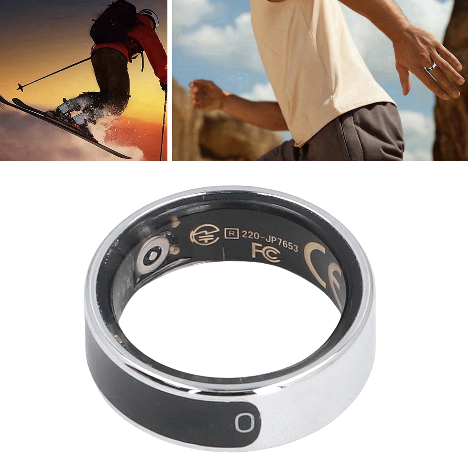 Smart Ring, Water Proof Smart Ring Fitness Tracker Control Multiple ...