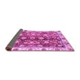 thumbnail image 2 of Ahgly Company Indoor Round Abstract Purple Modern Area Rugs, 3' Round, 2 of 4