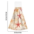 thumbnail image 6 of Yayeee Kitchen Hanging Hand Towels Set of 2 with Loop Bathroom Absorbent Tie Towel, Orange Starfish, 6 of 7