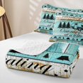 thumbnail image 4 of Homewish Turquoise Wood Black Camper RV Print Twin Quilt Set,Coastal Camping Twin Coverlet Set For Kids Boys And Girls,2-Piece, 4 of 7