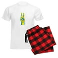 thumbnail image 6 of CafePress - Peace For Ukraine Ukrainian Hand Peace Sig Pajamas - Men's Light Loose Fit Cotton Pajama Set, 6 of 7