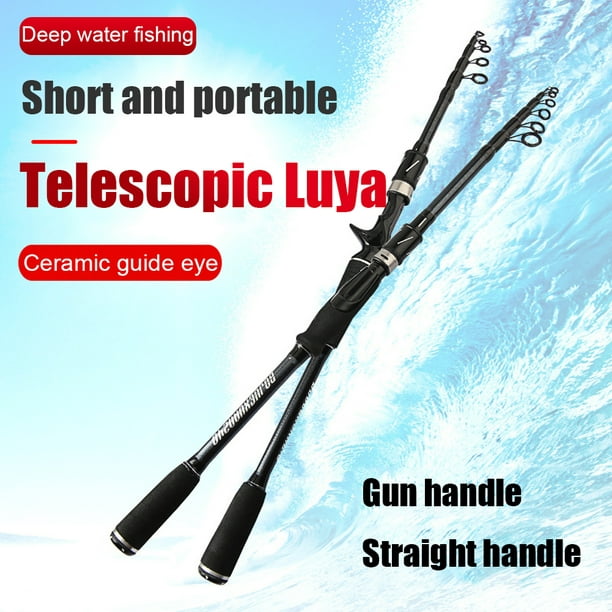 HonHaione Ultralight Fishing Rod Carbon Telescopic Baitcasting Fishing Pole  (2.4m) 