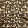 thumbnail image 1 of oneOone Cotton Poplin Twill Brown Fabric Dog Sketch Sewing Craft Projects Fabric Prints By Yard 56 Inch Wide, 1 of 5