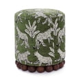 thumbnail image 1 of Puff Tov Furniture Dex verde oliva con estampado de leopardo 40x40x46 cm, 1 of 6