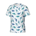thumbnail image 5 of Vsdgher Party Shark Cute Print Men's Dry Fit Mesh Athletic Shirts Moisture Wicking Tennis T-Shirt Tops, 5 of 9