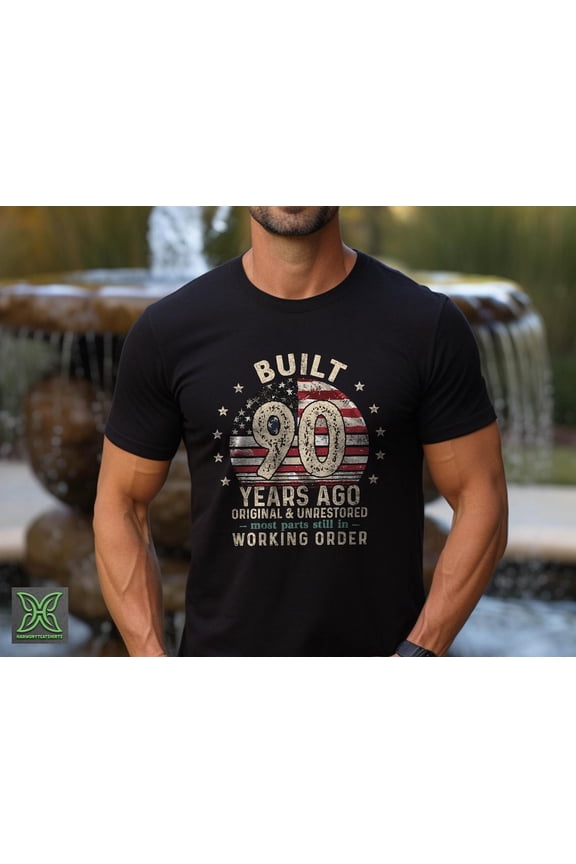 Built 90 Years Ago Shirt, 90th Birthday Grandpa, Retro Classic 1935 Shirt,Turning 90 Gift,Dad Birthday Men,Vintage USA Tee Tshirt All Size S-5XL