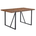 thumbnail image 3 of 55"Solid Wood Kitchen Table - Seats 4-6, Metal Legs, Modern & Durable, 3 of 12