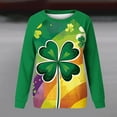 thumbnail image 4 of St Patricks Day Sweatshirt Women Shamrock Long Sleeve Shirt Casual Crewneck Pullover Adies Bow Print Tops St Patrick's Day Shirt, 4 of 7