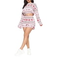 thumbnail image 4 of LilyLLL Womens Long Sleeve Tops Shorts Christmas 2pcs Loungwear Sleepwear Pajamas Suit, 4 of 5
