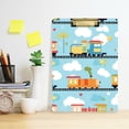 thumbnail image 2 of FORMRS Acrylic Clipboard with Low Profile Clip Standard A4 Letter Size, 12.5" x 9", Cartoon Train Pattern, 2 of 8