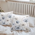thumbnail image 6 of Throw Pillow Covers 20x20 Inch Set of 2, Blue Beige Spring Floral Waterproof Outdoor Pillow Covers, Summer Botanical Watercolor Decorative Cushion Pillowcases for Couch, Sofa, Bed, Garden, Patio, 6 of 9