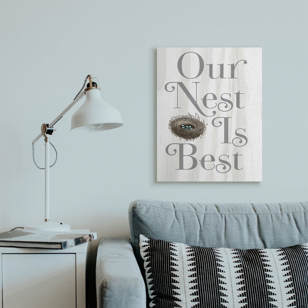 Stupell Industries Our Nest is Best Rustic Nursery Phrase Designed by Daphne Polselli
