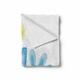 thumbnail image 2 of 1st Birthday Soft Flannel Fleece Blanket, Boys Party Theme with a Cake and Candle Rabbit and Bear Animals, Cozy Plush for Indoor and Outdoor Use, 50" x 60", Baby Blue and Pale Blue, by Ambesonne, 2 of 6