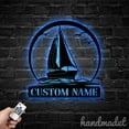 thumbnail image 3 of Handmadetneonsign Sailboat Metal Wall Art Light, Sailboat Metal Sign Wall Decor, Marine Metal Decor 50296, 3 of 5