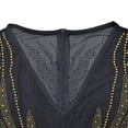 thumbnail image 4 of Vestido CUTUBLY Birthday de manga larga con malla de strass para mujer, dorado, 4 of 6