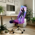 thumbnail image 3 of Renewold Hawaii Palm Tree Violet Office Computer Chair Cover Anti-slip Protective Boss Rotating Office Chair Cover Desk Chair Protector Cover with Elastic Bottom, L, 3 of 7